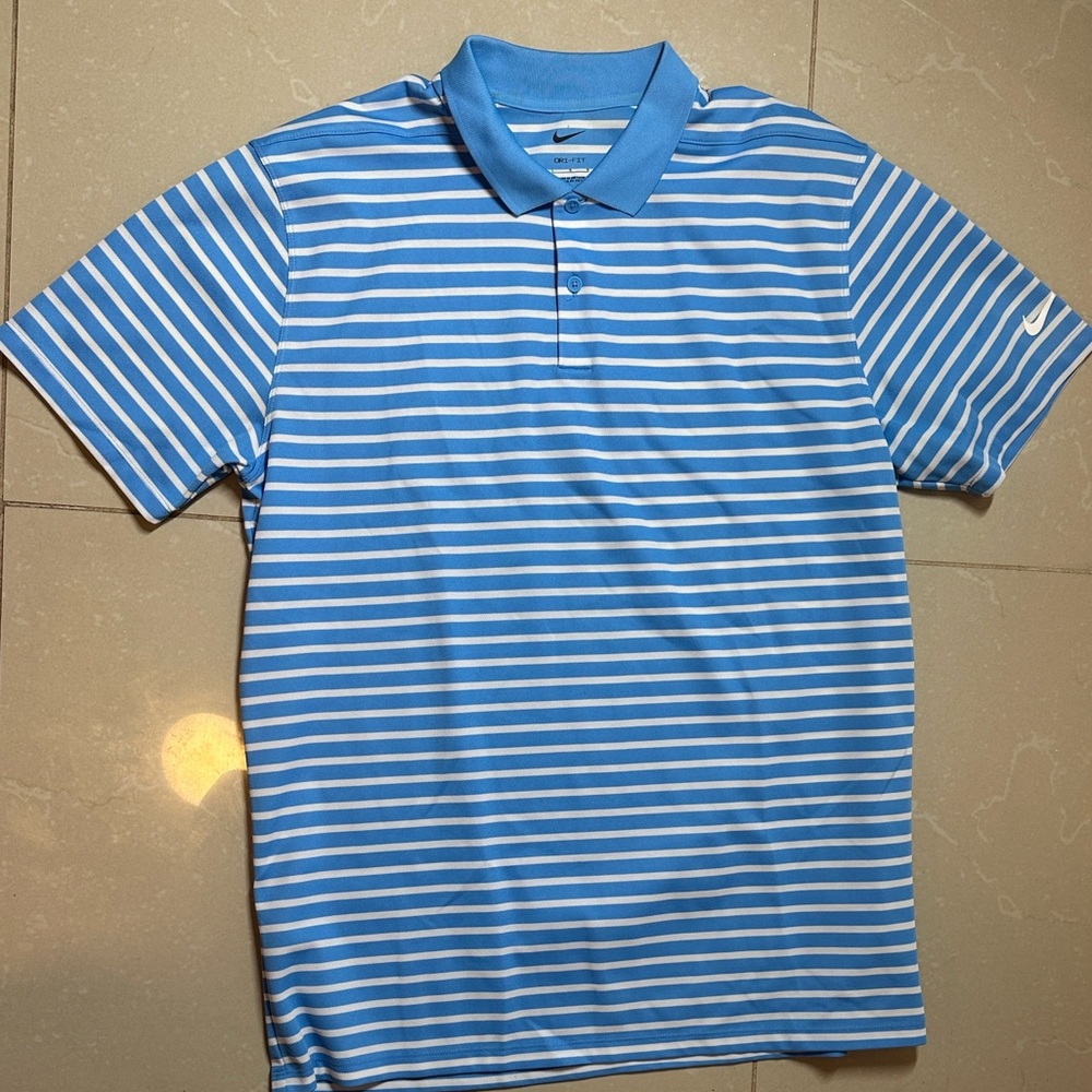Blue Striped Polo Shirt